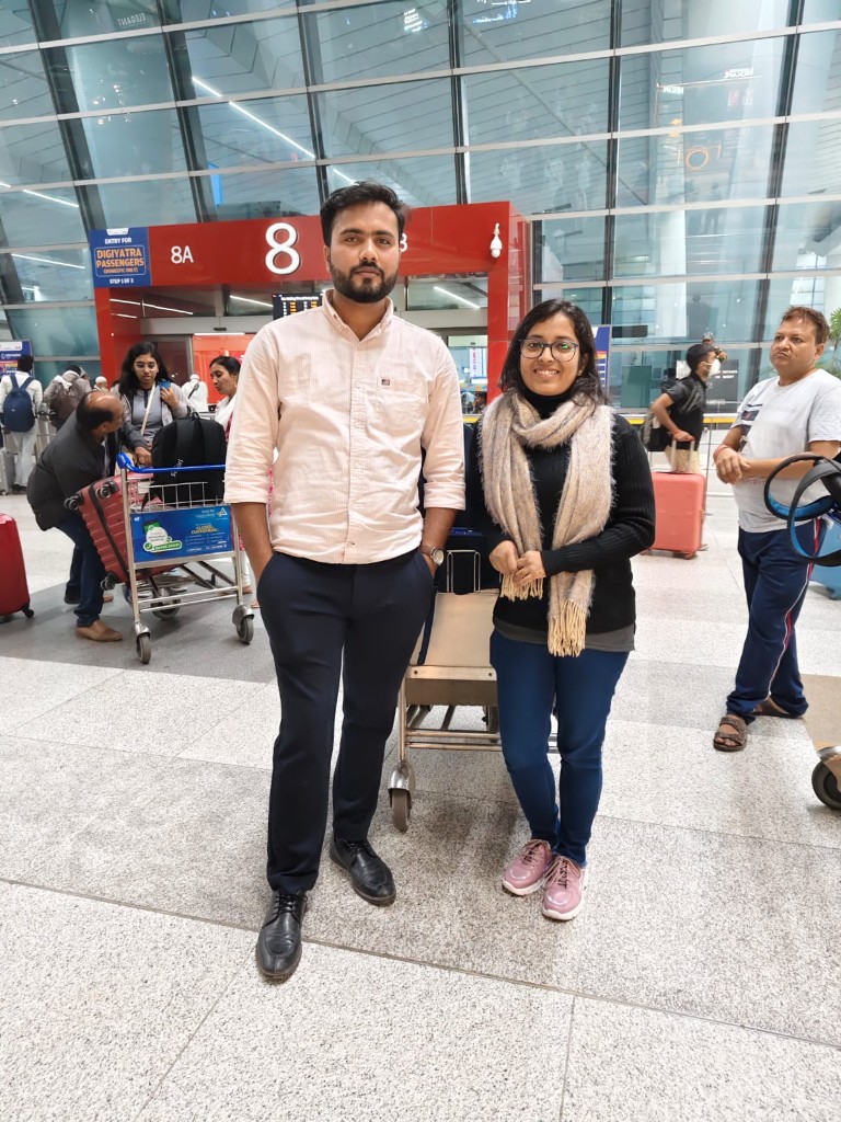 Dr. Noman accompanying students at airport